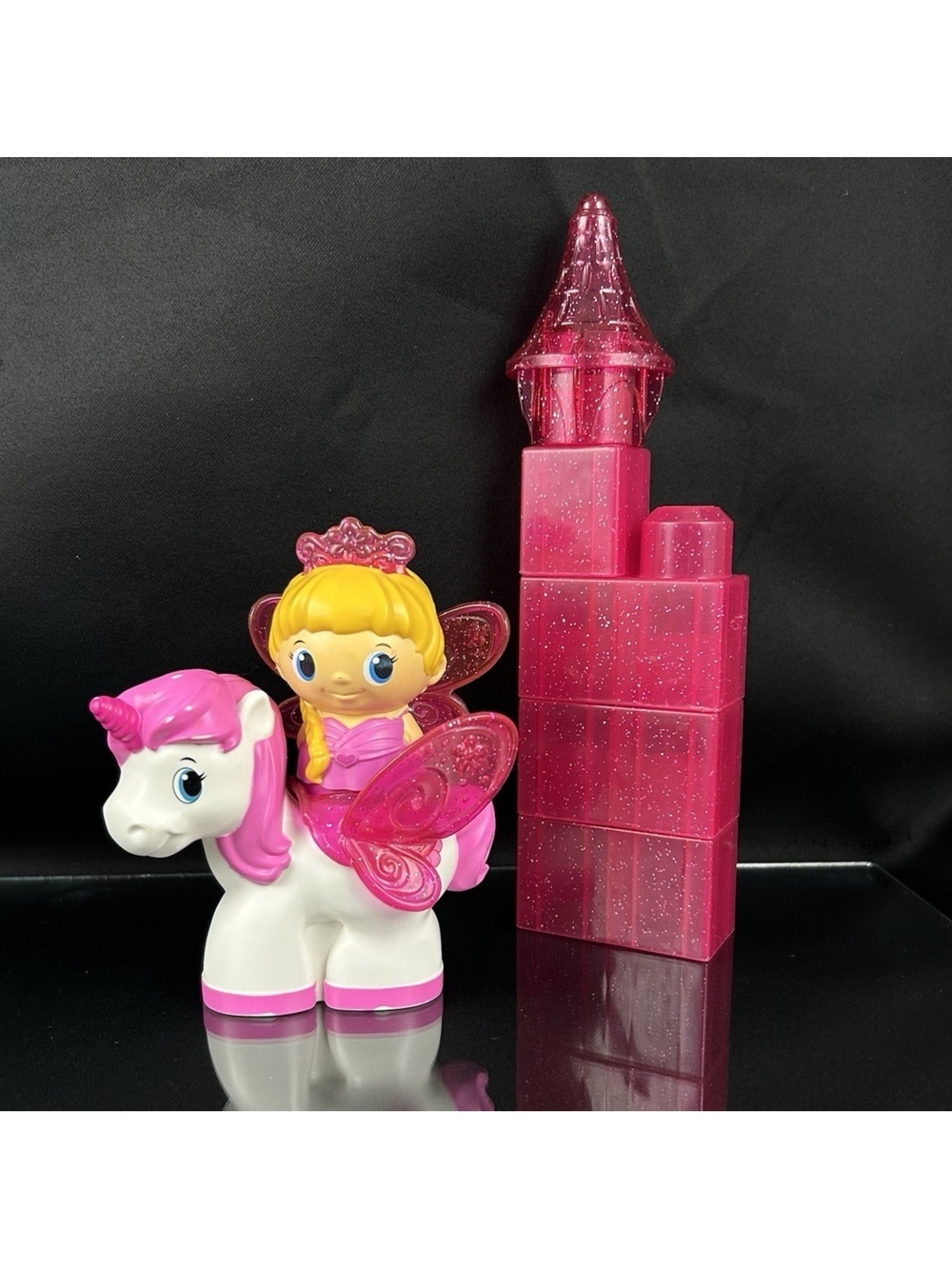 Mega Bloks First Builders Lil Princess Pink Fairy, Unicorn & Blocks
